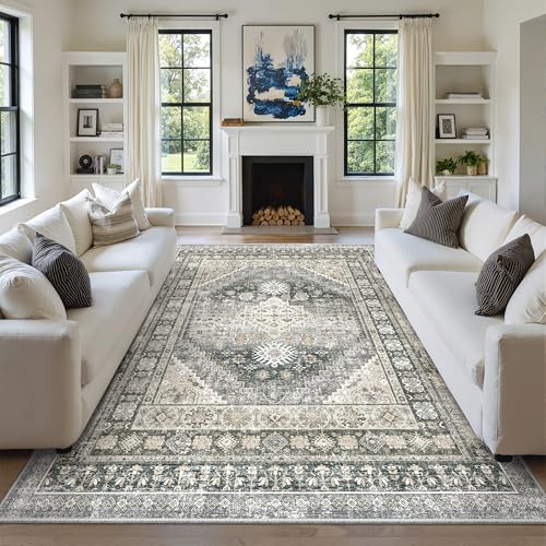 8x10 Area Rugs for Living Room (Wheat/Charcoal / 8' x 10' (Rectangular))