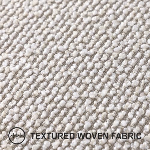 Textured Woven Throw Pillow Covers 22x22 Set of 2 Cream White (Cream White / 22" x 22" (Pack of 2))