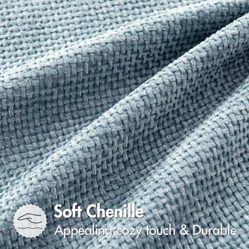 Decorative Couch Throw Pillow Covers 20x20 Inch Light Blue 2 Pack (20" x 20" (Pack of 2) / Light Blue)
