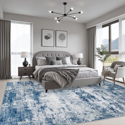 6x9 Area Rug Living Room Rug (Blue / 6' x 9' (Rectangular))