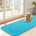 Dog Door Mat for Muddy Paws 47x17 (Aqua Blue / 47" X 17")