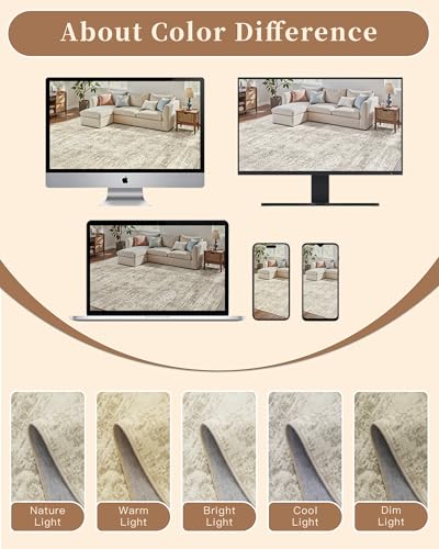 9x12 Area Rugs for Living Room (Beige / 9' x 12' (Rectangular))