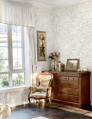 Peel and Stick Wallpaper Modern Boho Contact Paper Neutral Beige Wall Paper Removable Waterproof Self Stick Renter Friendly Wallpaper for Bedroom Living Room Bathroom Kitchen Vinyl 17.3”x197” (Light Brown / 17.3" x 197")