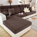 Couch Cushion Covers for Sofa Couch Covers Wear (Texture-brown / Large Single Seat Cover)