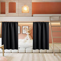 Half Curtain Tiers 36 inch Length (Black / 34"W x 36"L (Pack of 2))