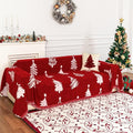 71"X118" Loveseat Christmas Couch Cover (71" x 118" / 6# Christmas Red)