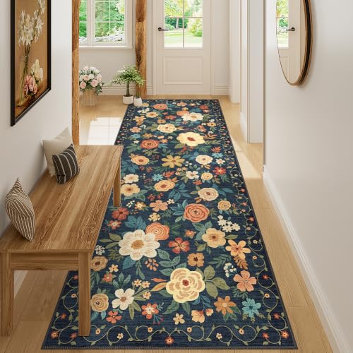 3x8 Kitchen Runner Rug (Navy Blue / 3' x 8' (Rectangular))