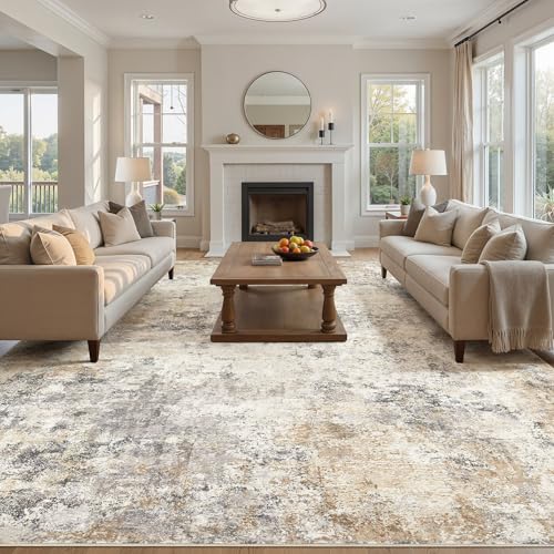 12x14 Area Rug Living Room Rugs (Golden Grey / 12' x 14' (Rectangular))