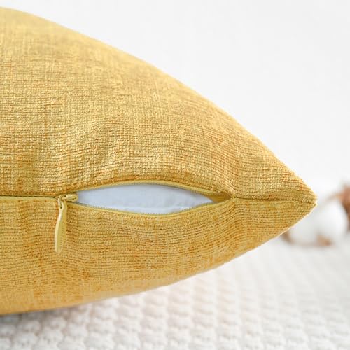 Decorative Couch Throw Pillow Covers 18 X 18 Inches Gold (18" x 18" (Pack of 4) / Gold)