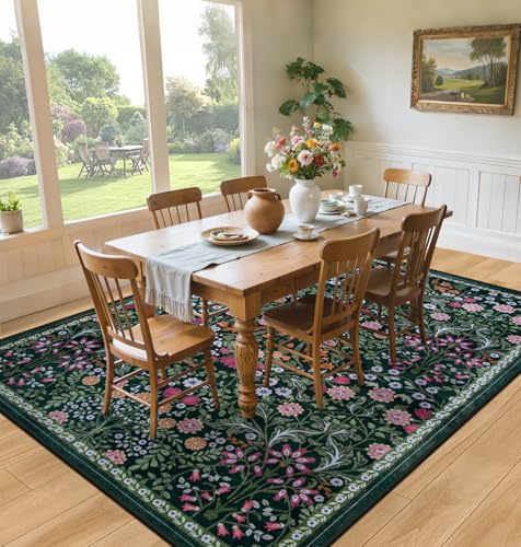 Area Rug 10x14 Living Room (Dark Green / 10' x 14' (Rectangular))