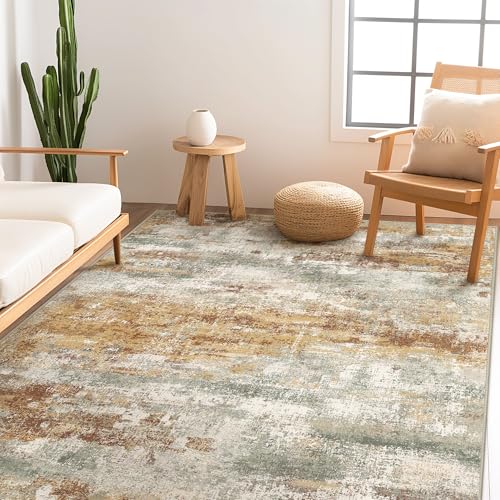 5x7 Area Rug for Bedroom (Orange Green / 5' x 7' (Rectangular))