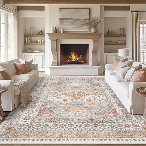 8x10 Area Rugs for Living Room (Orange / 8' x 10' (Rectangular))
