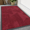 Front Door Mat Outside Entrance (Wine Red / 71" X 23")