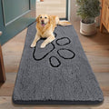 Dog Door Mat for Muddy Paws (48"X30" / Dark Grey and Black)
