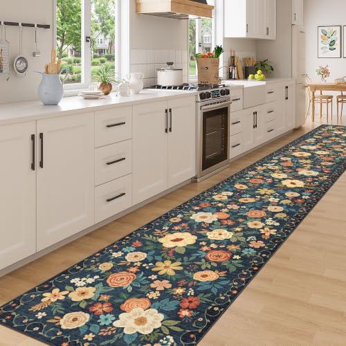 3x20 Runner Rug for Hallway (Navy Blue / 3' x 20' (Rectangular))