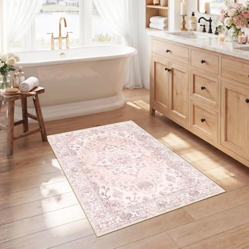 Washable Area Rug (Pink / 2'6" x 4' (Rectangular))