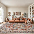 Amada Large 9x12 Washable Area Rug for Living Room (9' x 12' (Rectangular) / Red)