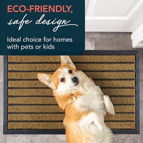 Extra Durable Door Mat Outside Entrance (32'' x 20'' (Rectangular) / Bright Brown)