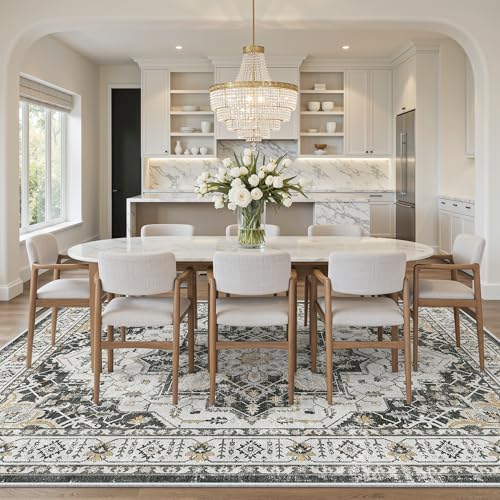 8x10 Area Rugs for Living Room (Black / 8' x 10' (Rectangular))