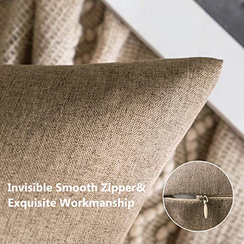 Decorative Outdoor Pillow Covers Euro Waterproof 24x24 Khaki (24" x 24" (Pack of 2) / Khaki)