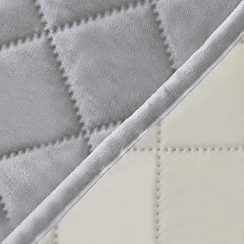 Reversible Couch Cover (Light Gray/Ivory / Medium Loveseat)