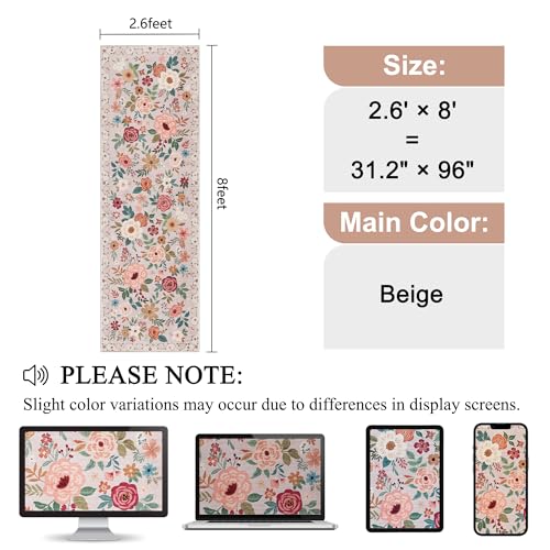 2.6x8 Runner Rug (Beige / 2'6" x 8' (Rectangular))