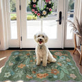 Washable Floral 2x3 Area Rug (2' x 3' (Rectangular) / Green/Floral)