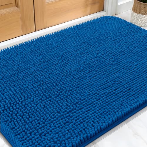 Dog Door Mat for Muddy Paws 34x21 (Deep Navy Blue / 34" X 21")