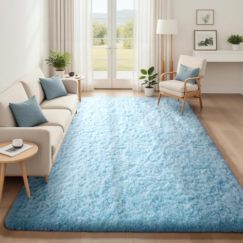 5x8 Light Blue Rugs for Living Room (Light Blue / 5' x 8' (Rectangular))