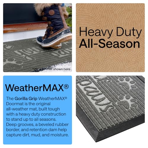 WeatherMAX Door Mat (Stone Paws / 35" x 23")