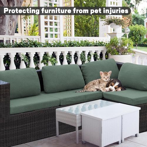 8Pcs Outdoor Cushion Covers (Teal Green / 8PCS)