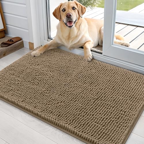Dog Door Mat for Muddy Paws 36x24 (Tan / 36" X 24")