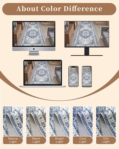 Washable Area Rug 2x3 Small Entryway Rugs Non (Navy/White / 2' x 3' (Rectangular))