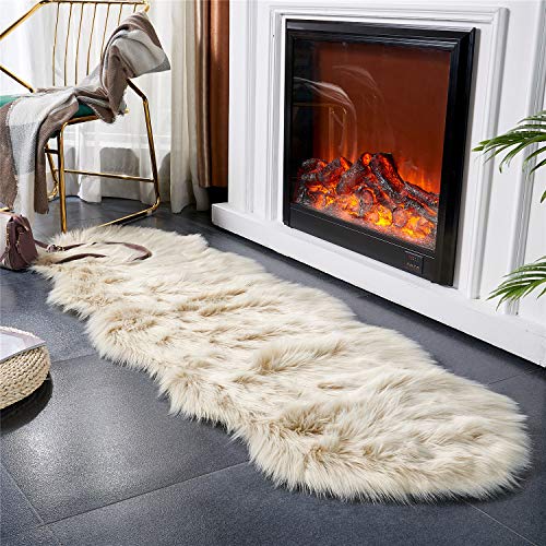 Ultra Soft Fluffy (Beige / 2' x 6' (Sheepskin))