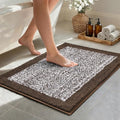 Bathroom Rugs 30x20 Non Slip Washable (Brown / 1'8" x 2'6" (Rectangular))