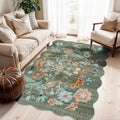 4x6 Living Room Area Rugs (4' x 6' (Rectangular) / Green/Floral)