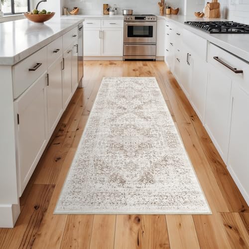 2x5 Washable Runner Rug (Ivory/Beige / 2x5)