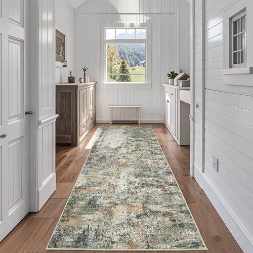 Runner Rugs for Hallways Kitchen 2.6x8 Non Slip Washable Multi Color (Multi Color / 2'6" x 8' (Rectangular))