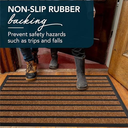 Extra Durable Door Mat Outside Entrance (36" x 24" (Rectangular) / Bright Brown)