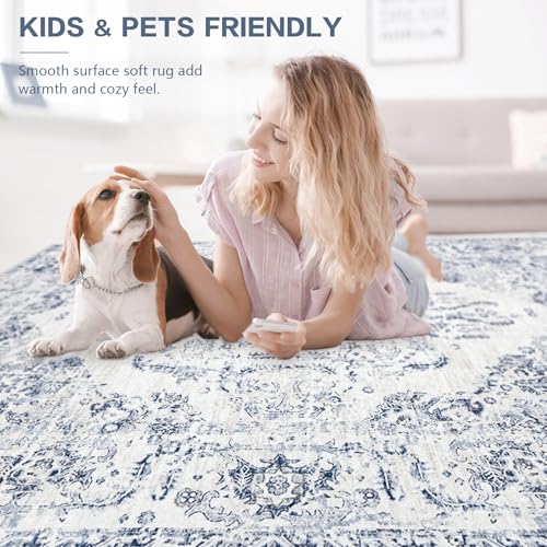 6x9 Area Rugs for Living Room (Blue / 6' X 9' (Rectangular))