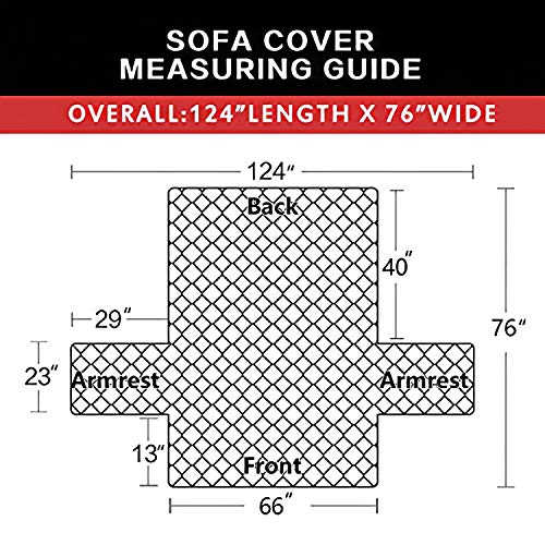 Reversible Couch Cover (Black/Black / Large Sofa)