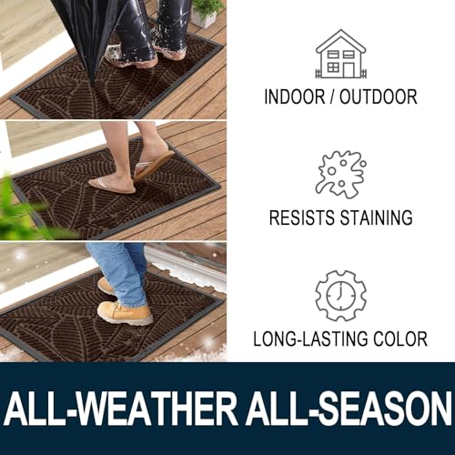 Waterproof Front Doormat (Dark Brown / 71" X 47")