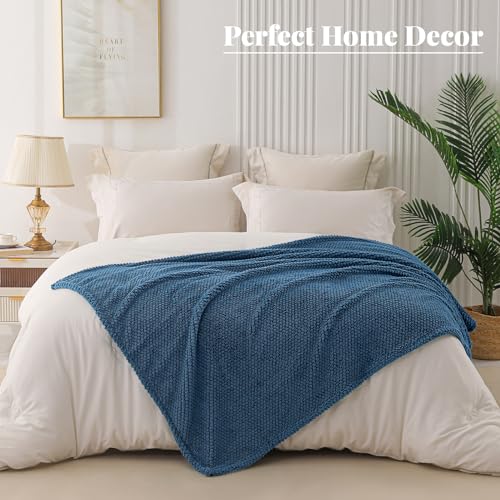 Extra Large Soft Fleece Throw Blanket for Couch (Navy Blue / Throw(50x70 In))