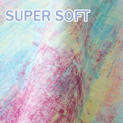 Abstract Runner Rug 3x12 Ft Washable Runners for Hallways (Multi Pink / 3' x 12' (Rectangular))