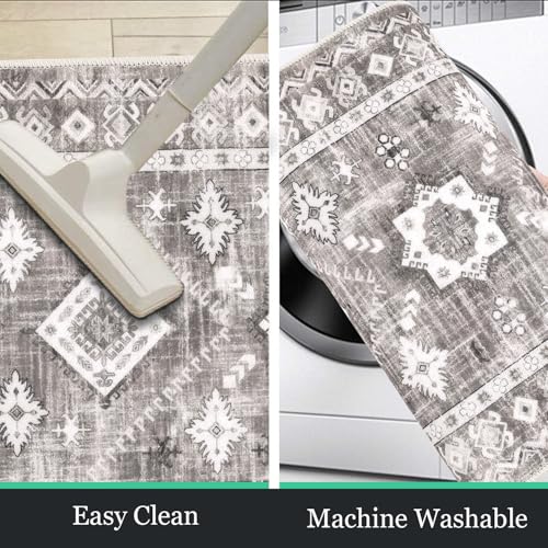 HEBE Boho Kitchen Rugs Set of 3 (Taupe Brown / 20"x32"+20"x48"+30"x50")