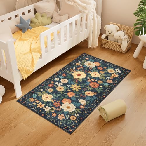 2x4 Entryway Rug (Navy Blue / 2' x 4' (Rectangular))