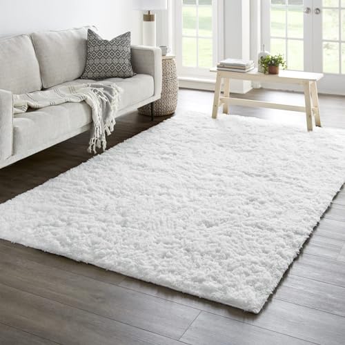 5x8 White Rugs for Living Room (4- White / 5' x 8' (Rectangular))