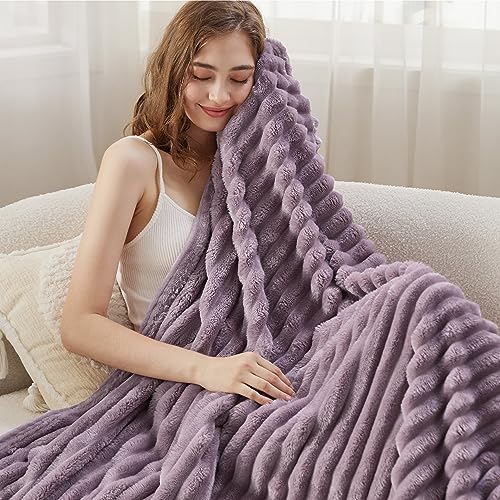 Soft Twin XL Blanket for Bed Dorm Light Purple 66"x90" (Light Purple / Twin XL)