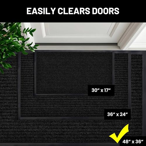 Front Door Mat (48" x 36" / Black)