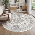 Round Rug 6ft (Brown/Beige / 6' (Round))